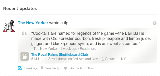 Yes, the New Yorker is on Foursquare.