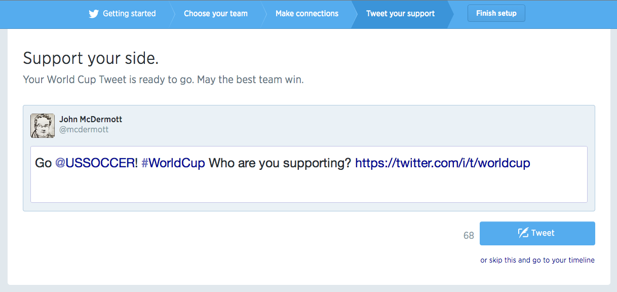 twitter world cup suggested tweet