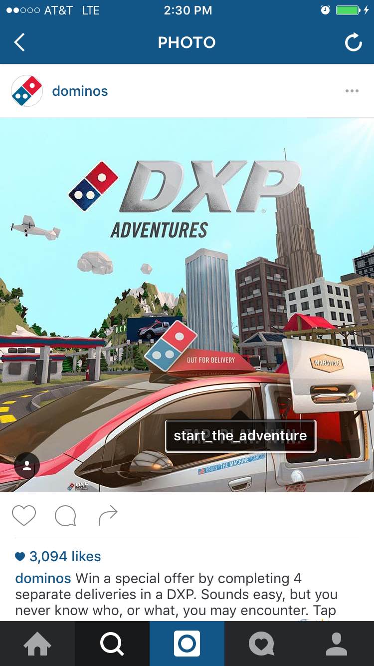 Domino's Instagram Game