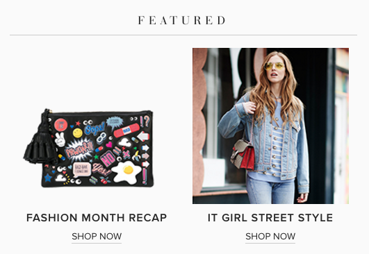 Current featured trends on ShopBazaar.