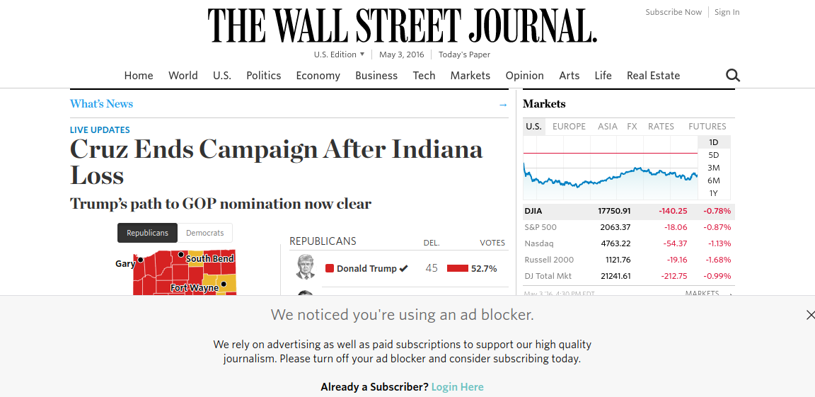 The WSJ is exploring an ad-free digital offering - Digiday