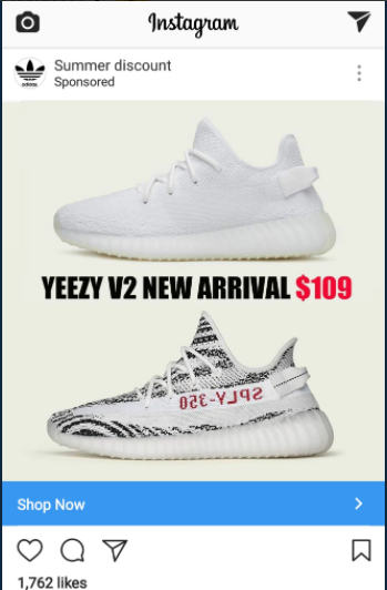 adidas yeezy instagram discount code