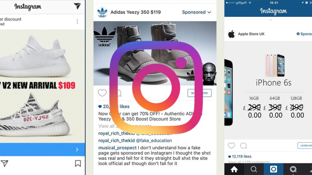 Oponerse a Guión Suposiciones, suposiciones. Adivinar Get your fake Yeezys: Counterfeit ads are all over Instagram - Digiday