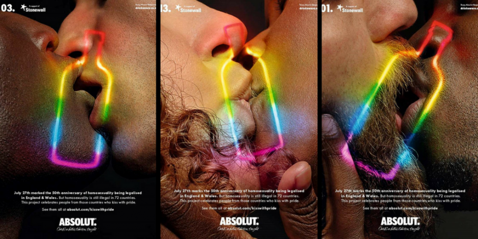 Absolut has been promoting LGBT rights for 30 years.