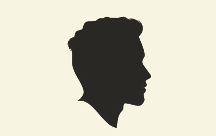 The header image shows a silhouette of a mans head.