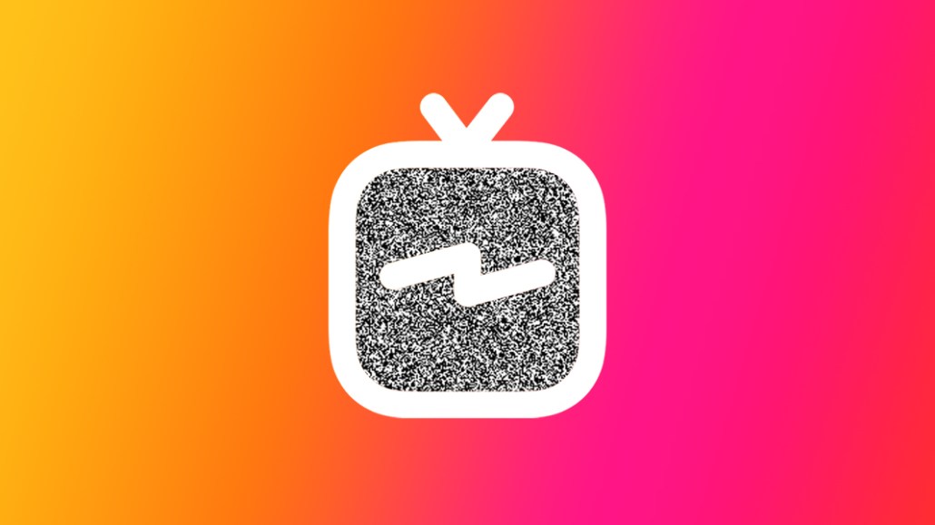 IGTV logo on top of a gradient background.