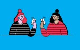 The header image shows an illustration of two women looking at their mobile phones.