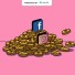 Illustration of a pile of coins with the Facebook and Instagram logos on top.