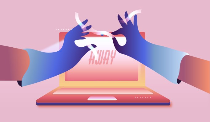 The lead image shows an illustration of two hands putting tape over their laptop's camera.