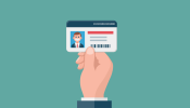 The header image is an illustration of a hand holding up an ID card.