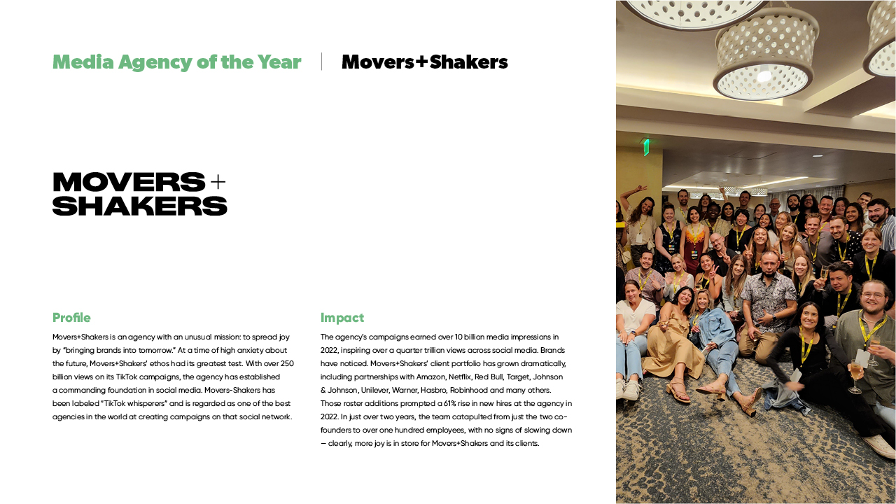 Award Winners! - Movers & Shakers
