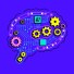 Illustration of a brain made of circuits and gears representing AI-powered neuro-contextual ad targeting technology.