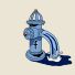 Illustration of a fire hydrant spraying water with the Facebook logo on the side.